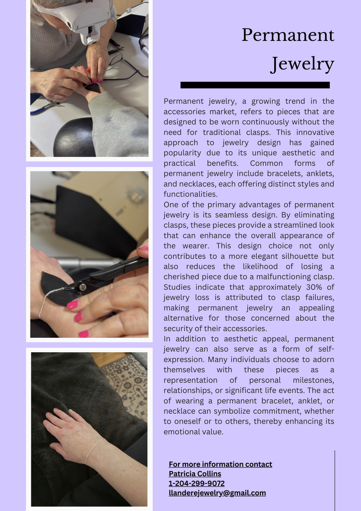Llandere Jewelry now offers permanent jewelry service