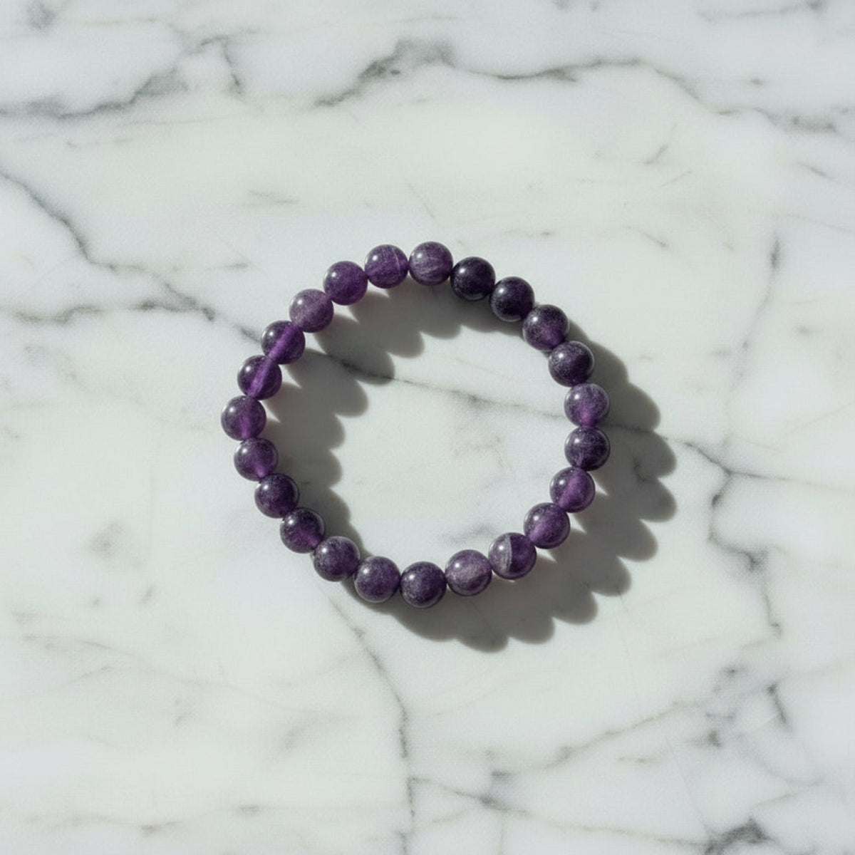 Amethyst Matte Beaded Bracelet| Handmade | Llandere Jewelry