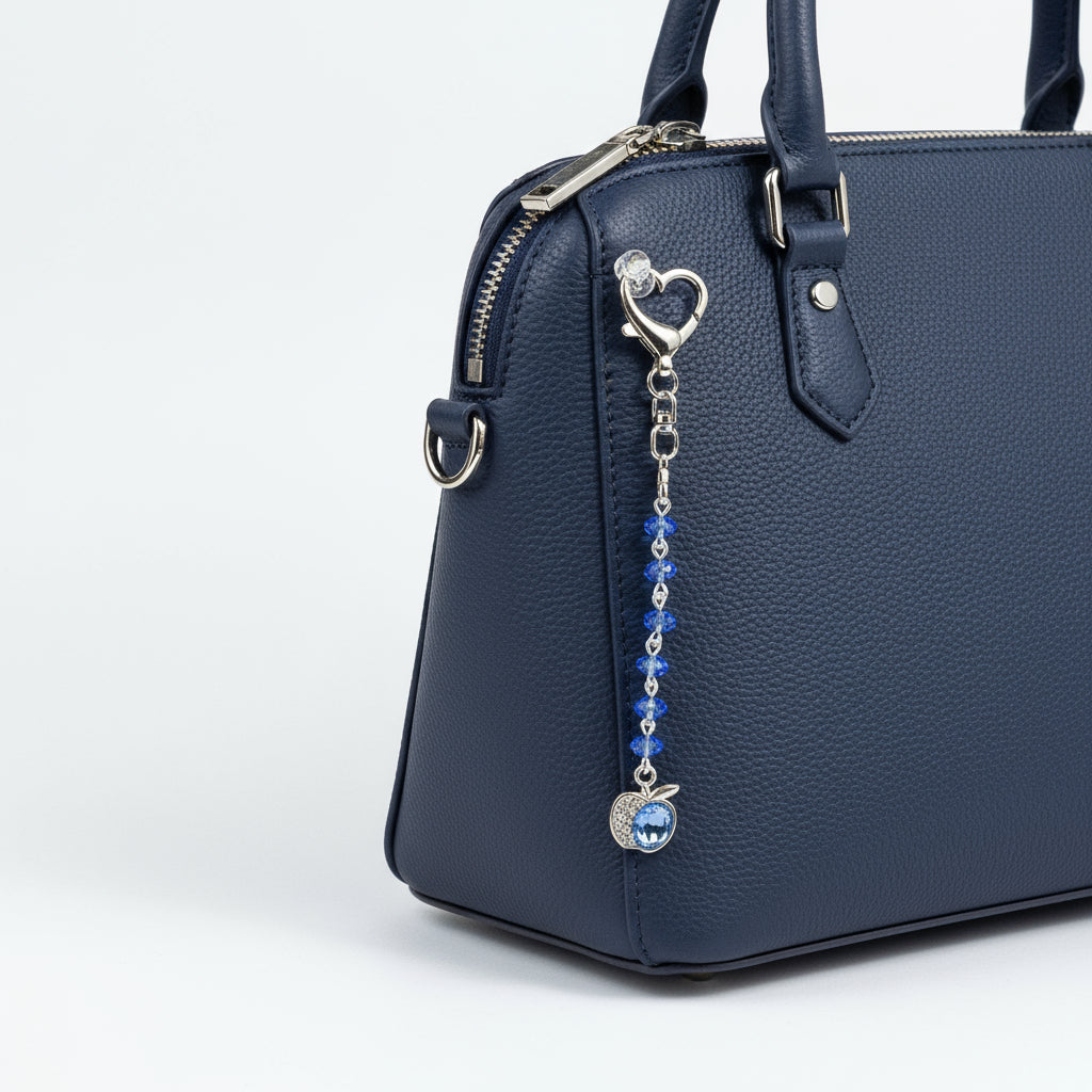 Apple purse charm