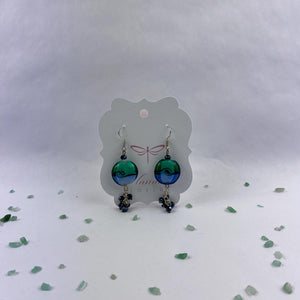 Blue glass lampwork earrings