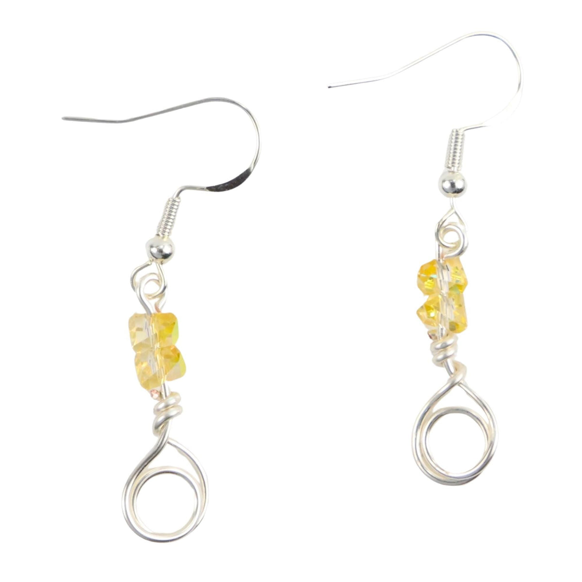 Citrine Sterling Silver Drop Earrings: Boho Jewelry Gift| Handmade | Llandere Jewelry