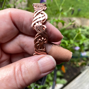 Copper braided bracelet