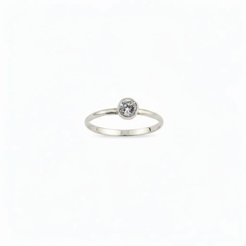 Cubic zirconia minimalist ring