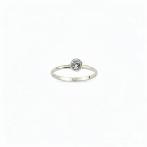 Cubic zirconia minimalist ring