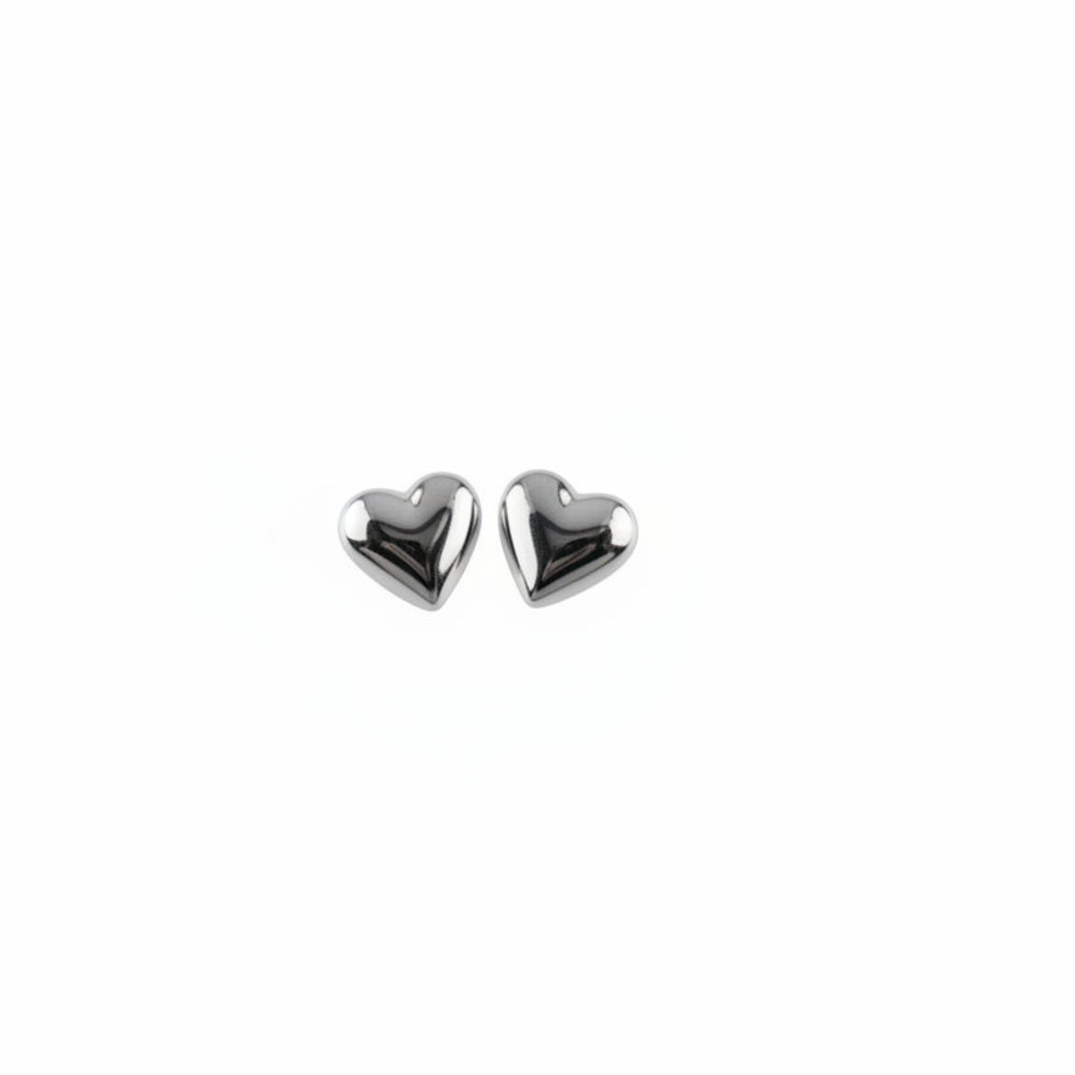 Silver Heart sterling silver dainty stud earrings