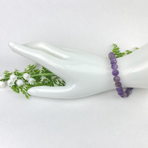 Amethyst Matte Beaded Bracelet| Handmade | Llandere Jewelry - Llandere Jewelry