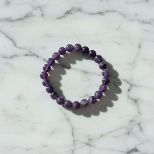 Amethyst Matte Beaded Bracelet| Handmade | Llandere Jewelry - Llandere Jewelry