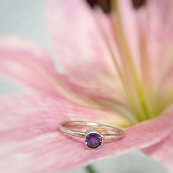 Amethyst Sterling Silver Ring - Llandere Jewelry
