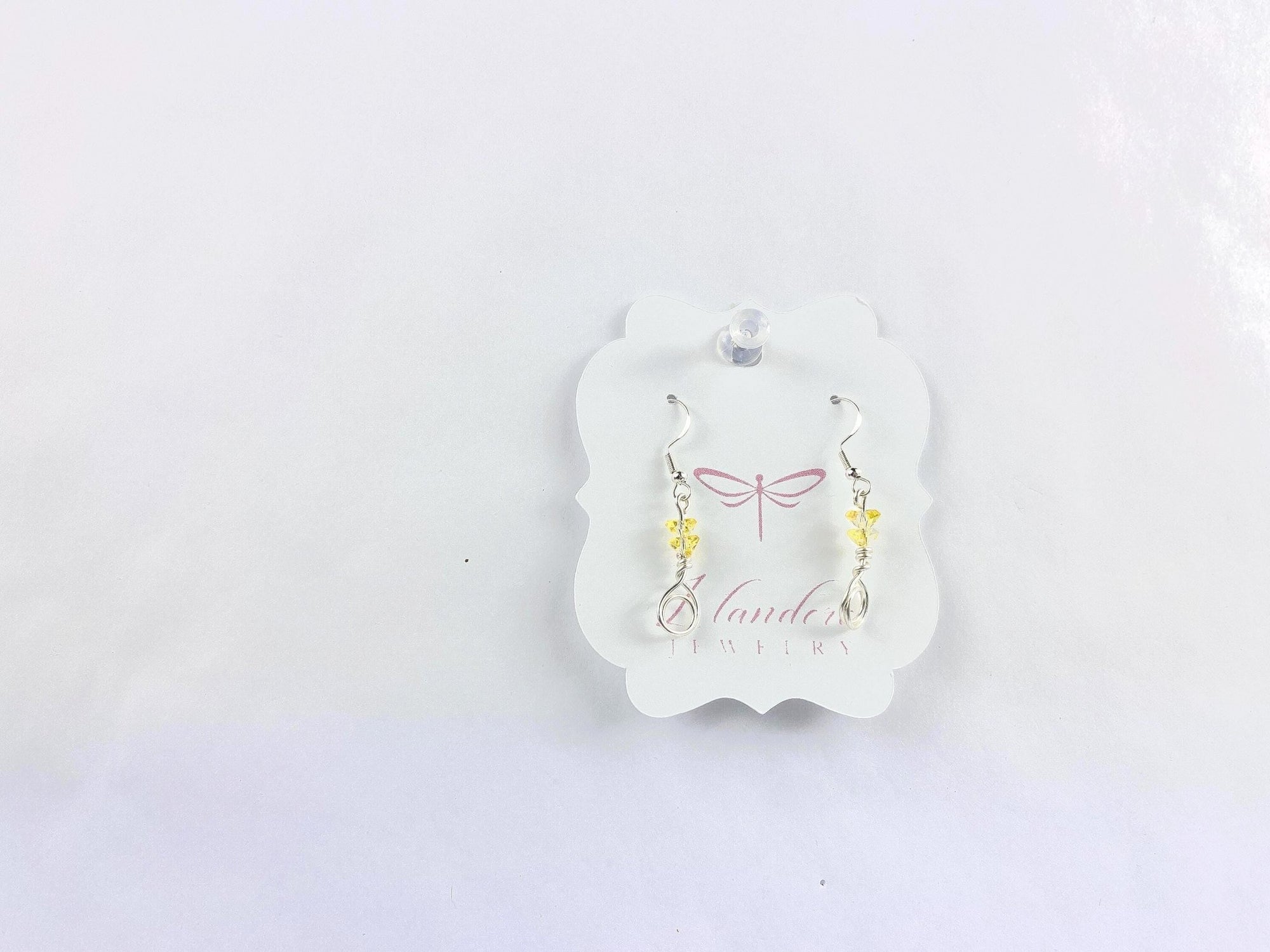 Citrine Sterling Silver Drop Earrings: Boho Jewelry Gift| Handmade | Llandere Jewelry - Llandere Jewelry