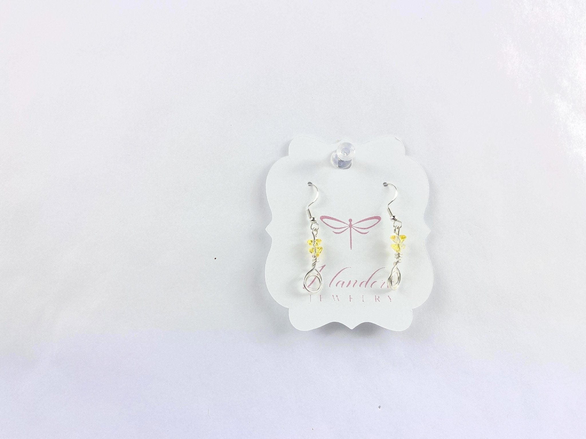Citrine Sterling Silver Drop Earrings: Boho Jewelry Gift| Handmade | Llandere Jewelry - Llandere Jewelry