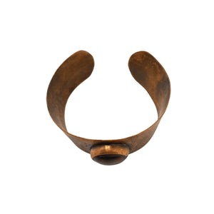 Copper Cuff Bracelet with Tiger Eye Agate| Handmade | Llandere Jewelry - Llandere Jewelry