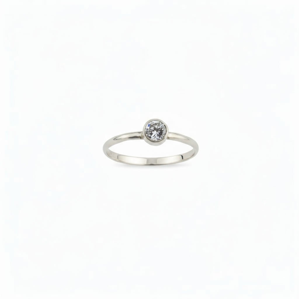 Cubic Zirconia Sterling Silver Ring - Llandere Jewelry