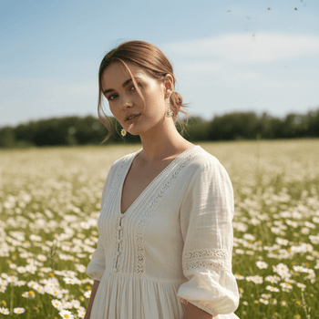 Daisy Drop Earrings - Llandere Jewelry