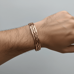 Hammered Copper Bracelet 8 Inch - Llandere Jewelry