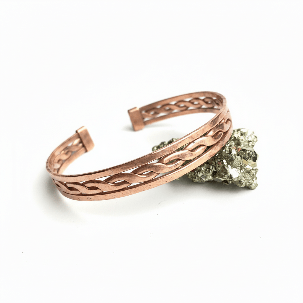 Hammered Copper Bracelet 8 Inch - Llandere Jewelry