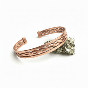 Hammered Copper Bracelet 8 Inch - Llandere Jewelry