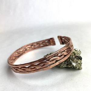 Hammered Copper Bracelet 8 Inch - Llandere Jewelry