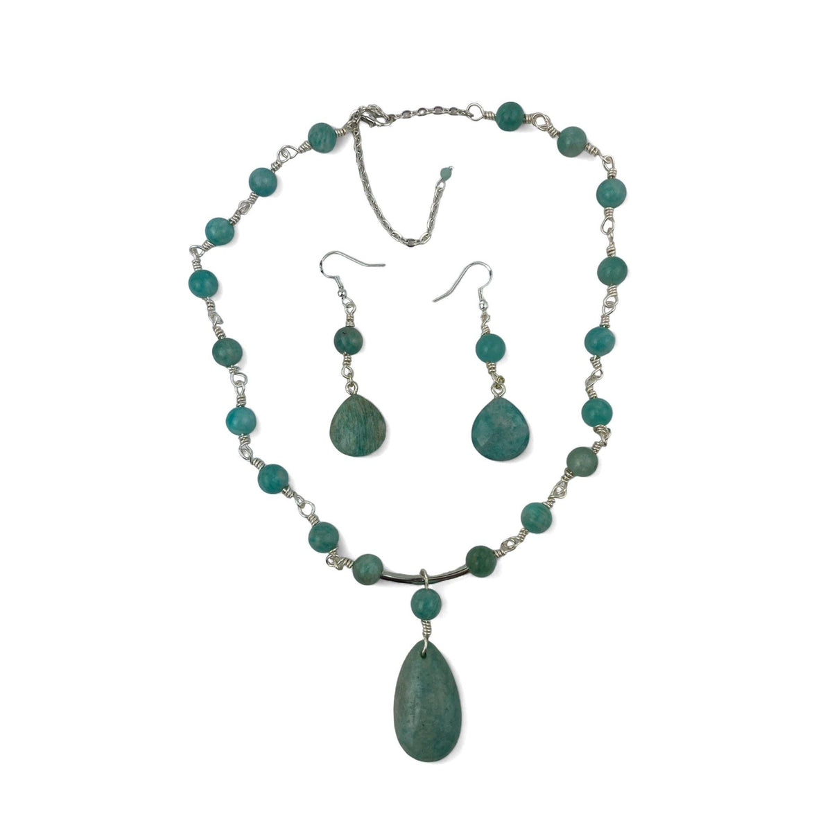 Amazonite jewelry set
