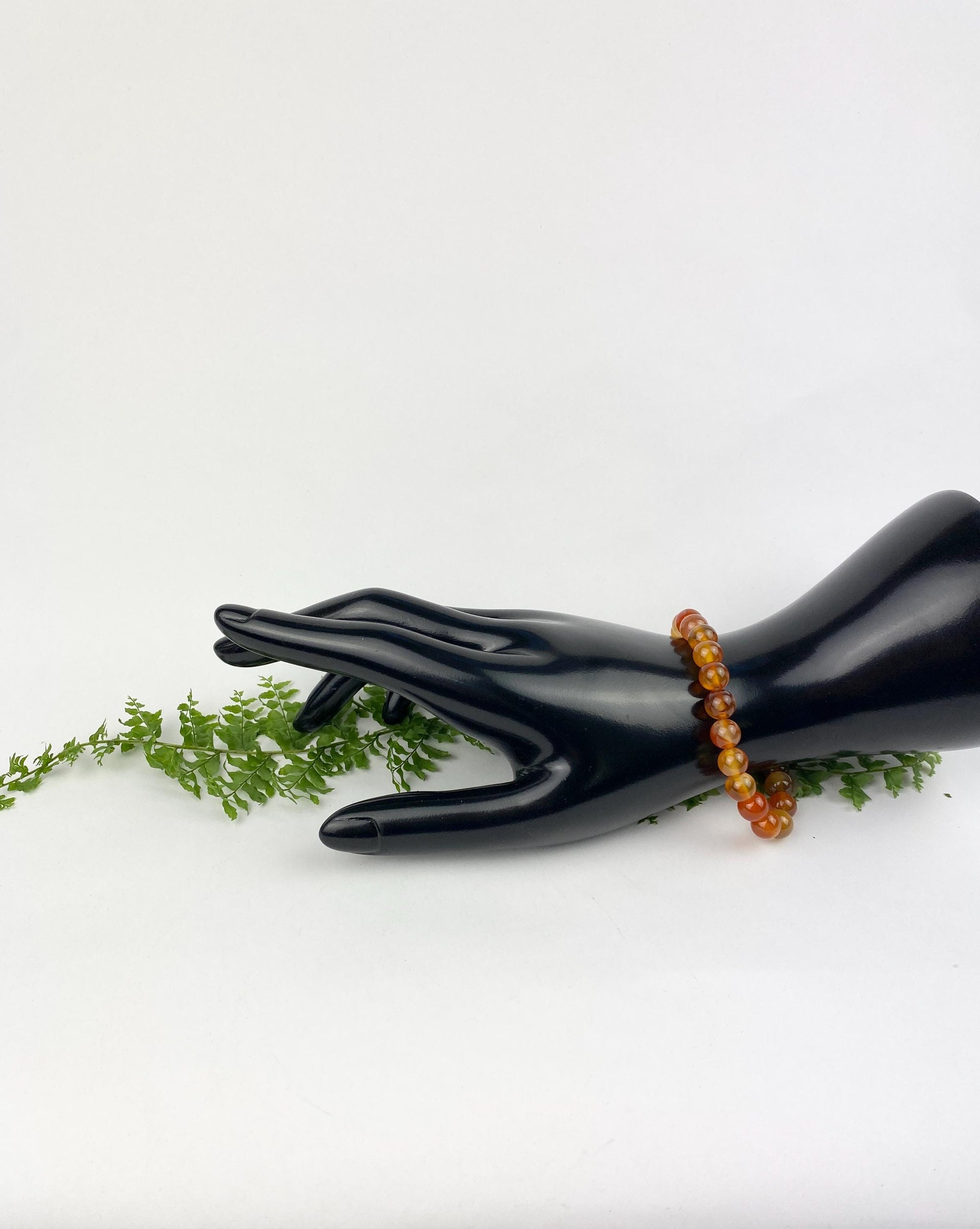 Carnelian beaded bracelet