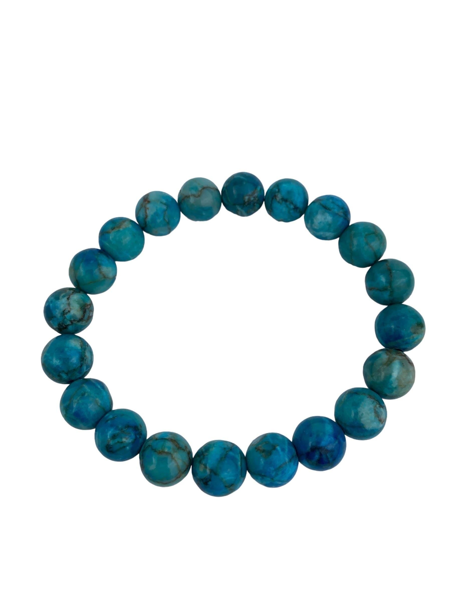 Turquoise Beaded Bracelet: Natural & Dyed