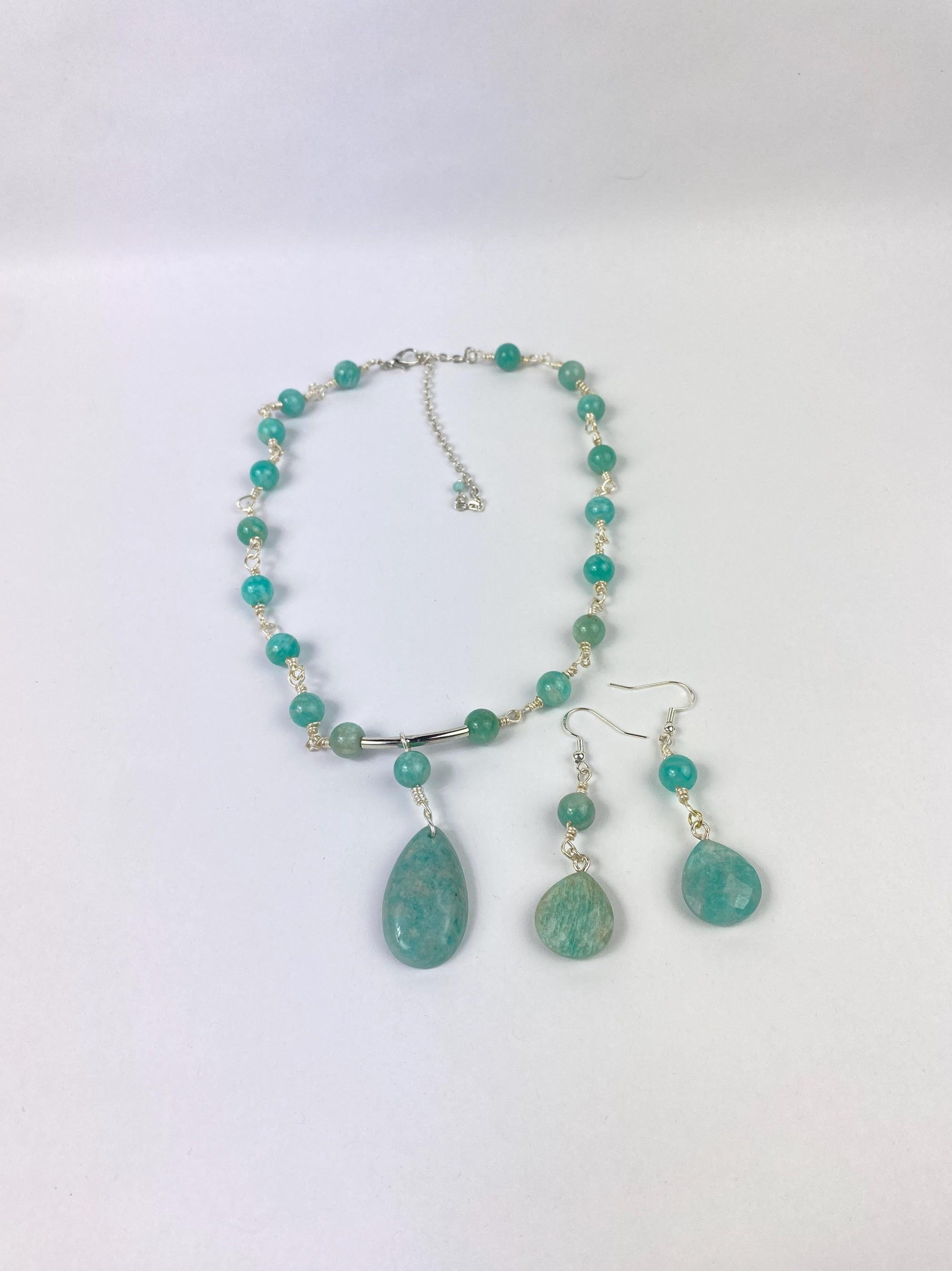 Amazonite Necklace and Earring Set