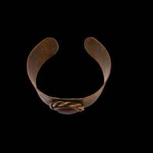 Jasper Etched Copper Cuff Bracelet | Handmade | Llandere Jewelry - Llandere Jewelry