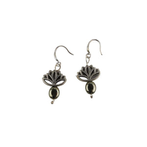 Lotus drop earrings - Llandere Jewelry