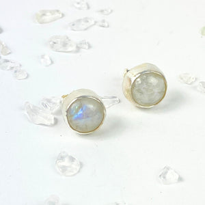 Moonstone Earrings in Sterling Silver - Llandere Jewelry