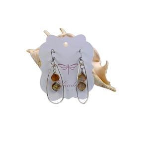 Mother of Pearl Hoop Earrings: Timeless Sterling Elegance - Llandere Jewelry