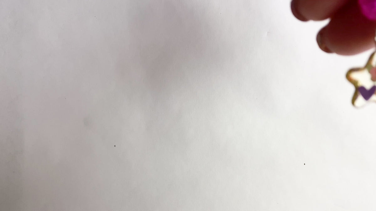 Star purse charm with pink beads