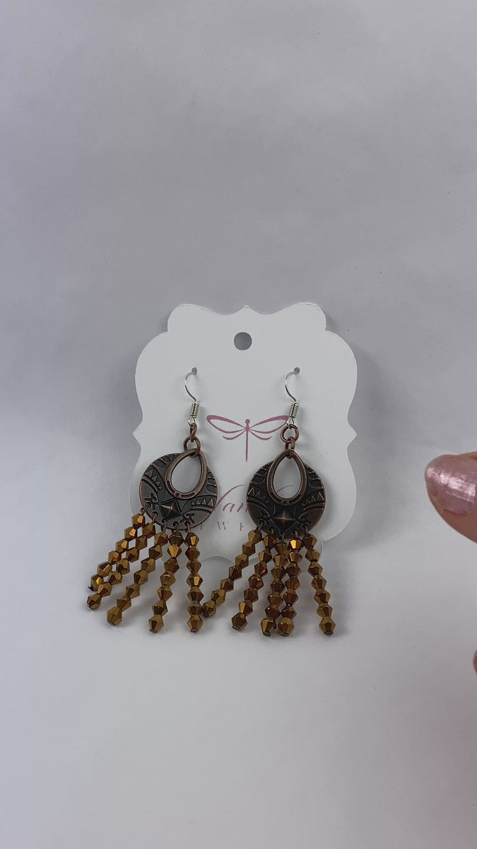 Tibetan style chandelier earrings