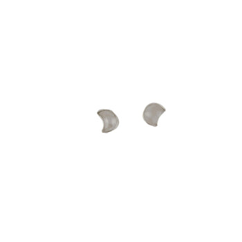 Quarter moon, moonstone post earrings - Llandere Jewelry