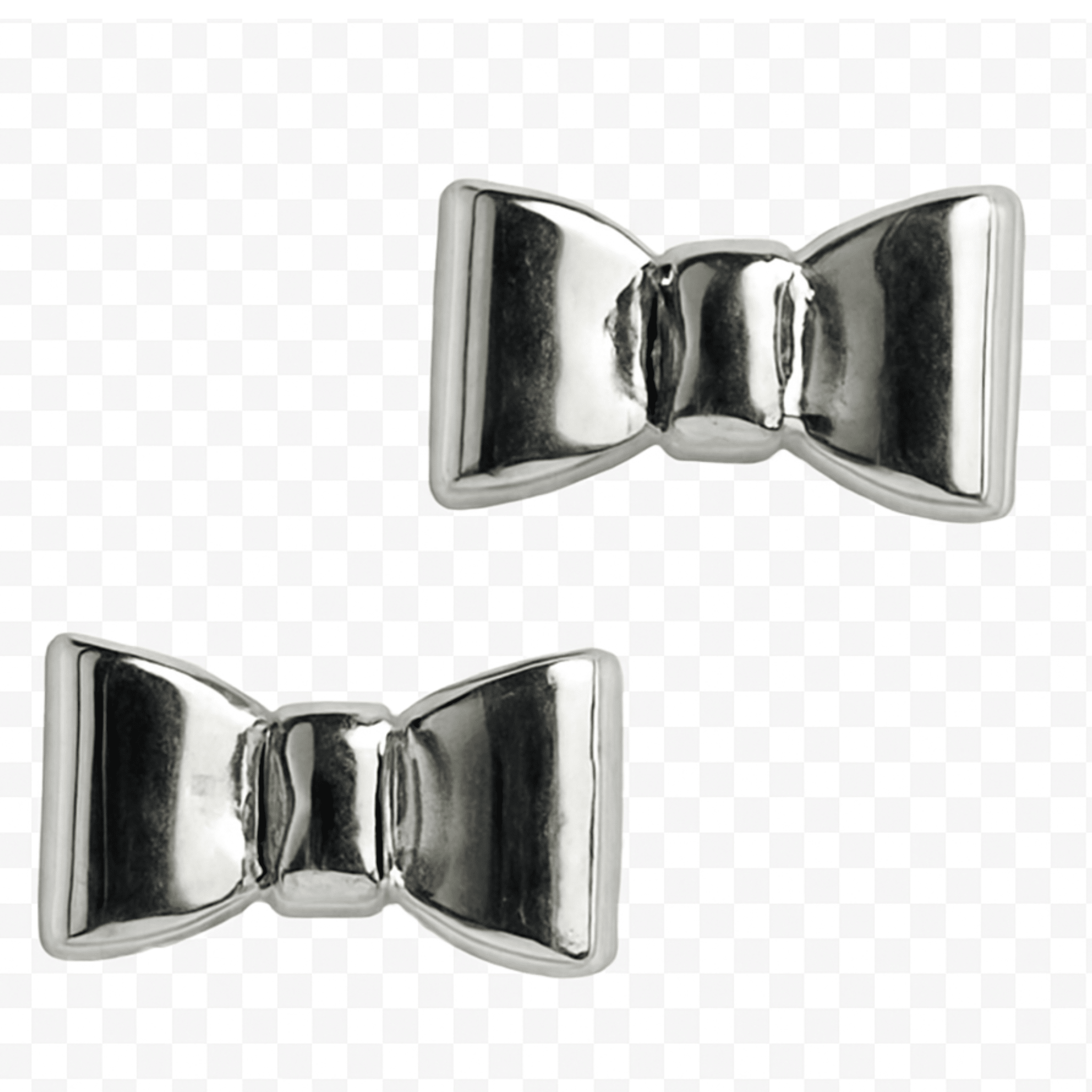 Sterling Silver Bow Post Earrings - Handcrafted - Llandere Jewelry