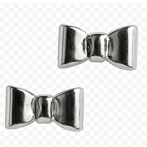 Sterling Silver Bow Post Earrings - Handcrafted - Llandere Jewelry