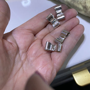 Sterling Silver Bow Post Earrings - Handcrafted - Llandere Jewelry