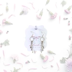 Sterling Silver Drop With Glass Pearls Earrings: Classic Elegance Meets Modern Flair - Llandere Jewelry