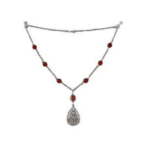 Teardrop Pendant Carnelian Bead Necklace| Handmade | Llandere Jewelry - Llandere Jewelry