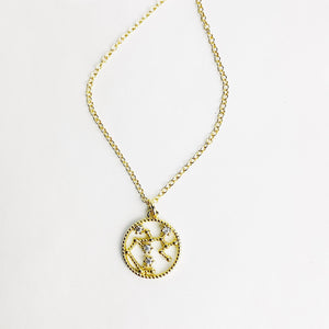 Aquarius pendant necklace in sterling silver / Llandere Jewelry