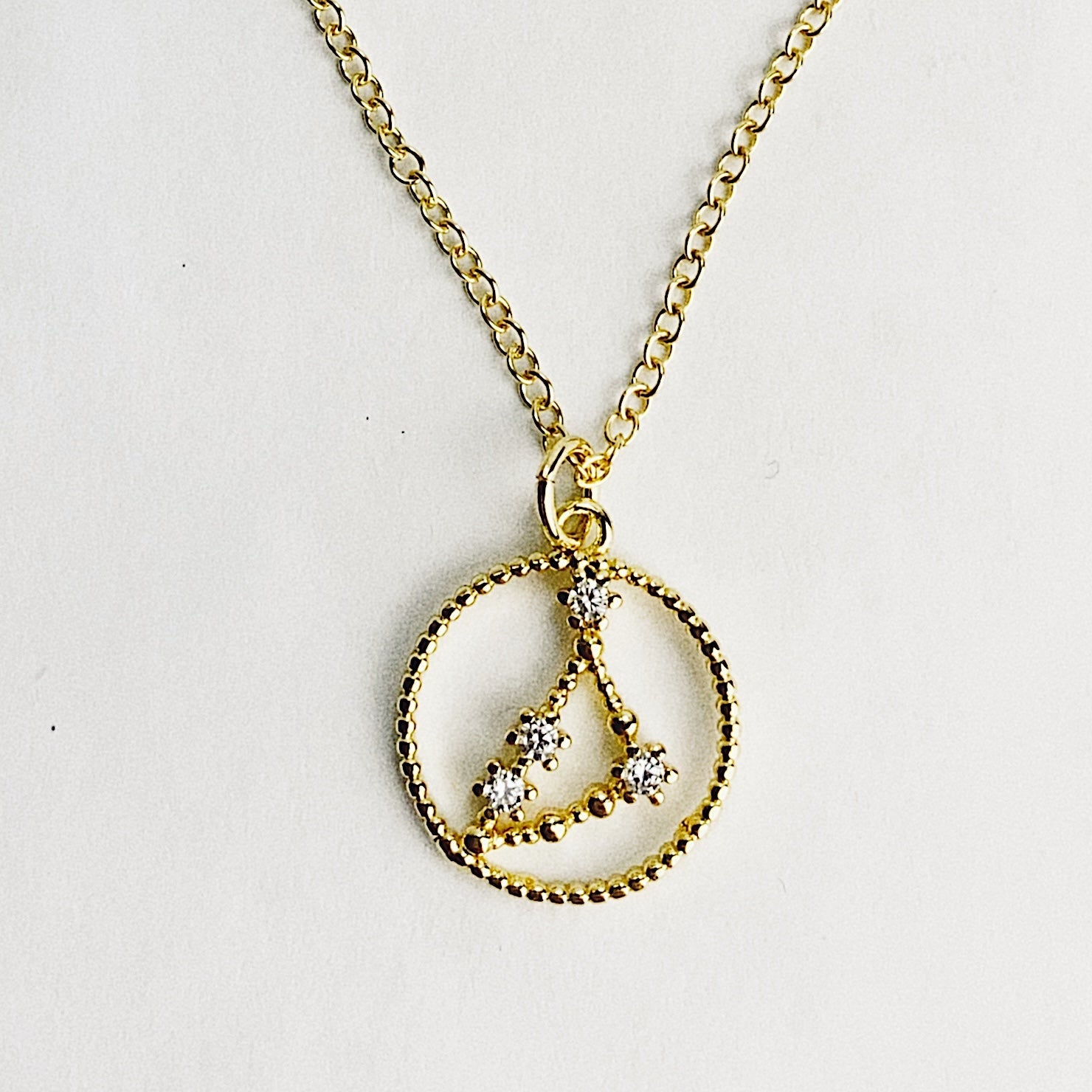 Virgo pendant necklace in sterling silver / Llandere Jewelry