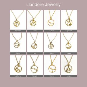 Zodiac Constellation Necklaces Gold Plated Llandere Jewelry