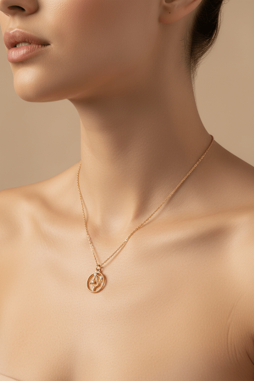 Libra pendant necklace in sterling silver / Llandere Jewelry