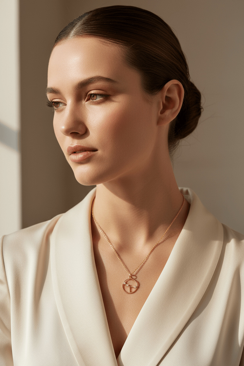 Taurus pendant necklace in sterling silver / Llandere Jewelry