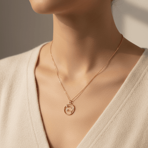Gemini pendant necklace in sterling silver / Llandere Jewelry