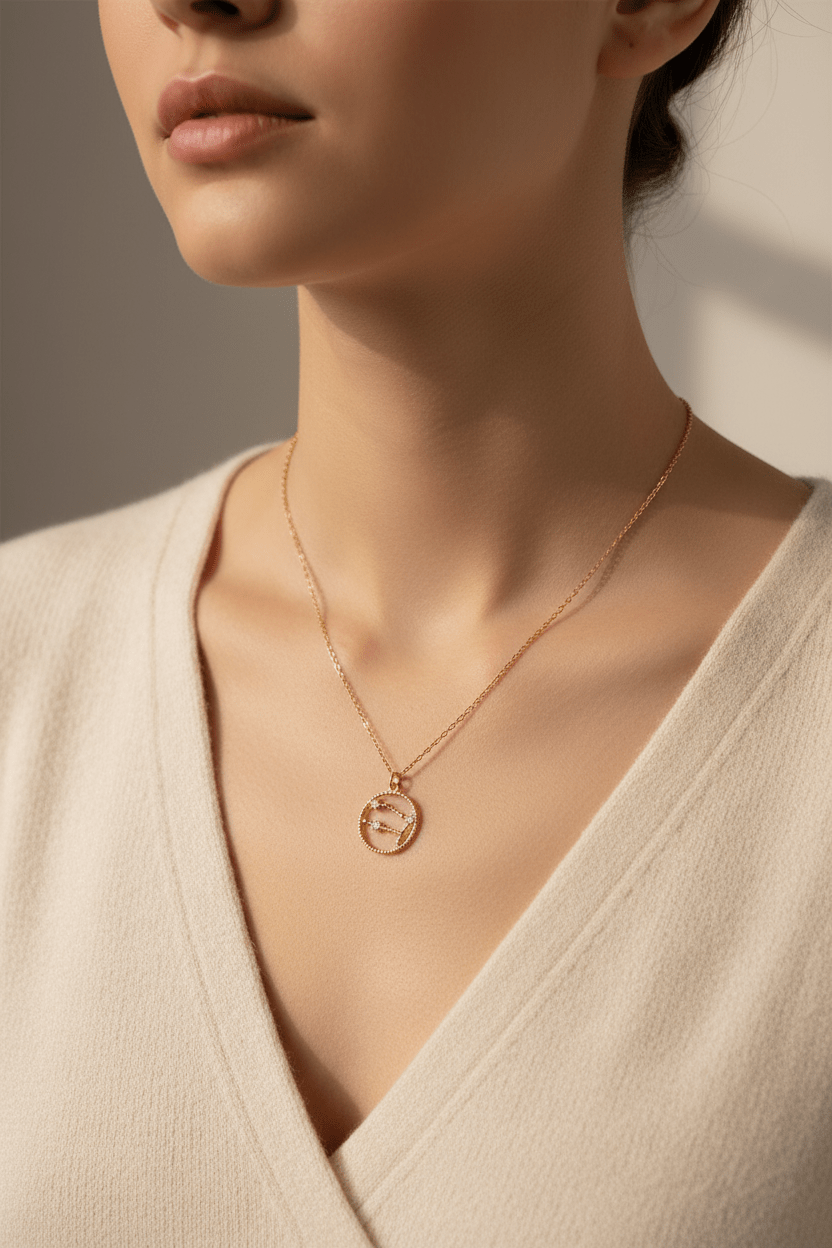 Gemini pendant necklace in sterling silver / Llandere Jewelry