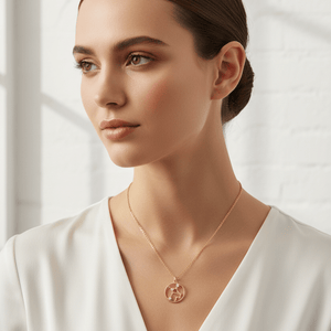 Virgo pendant necklace in sterling silver / Llandere Jewelry