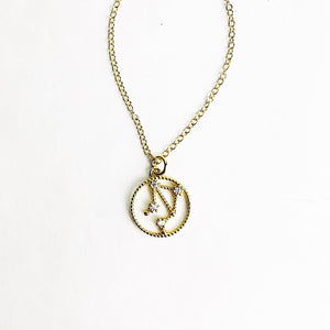 Libra pendant necklace in sterling silver / Llandere Jewelry