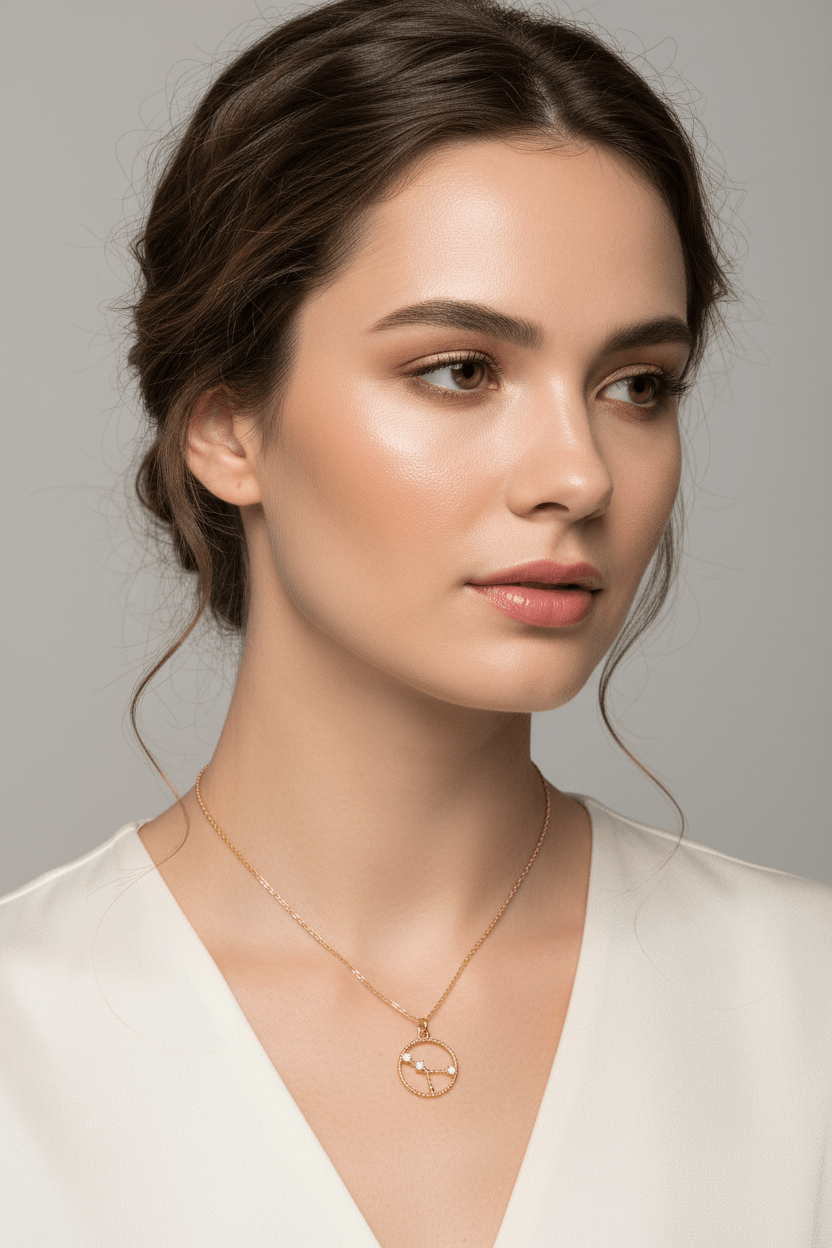 Cancer pendant necklace in sterling silver / Llandere Jewelry