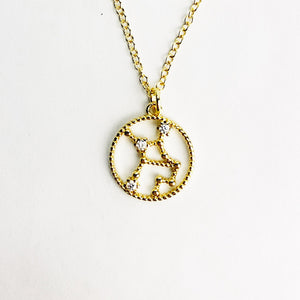 Capricorn pendant necklace in sterling silver / Llandere Jewelry